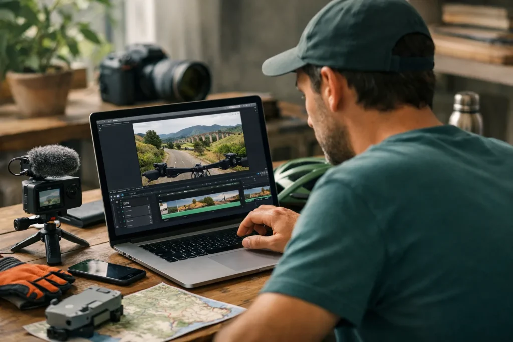 Filmer vos circuits à vélo et paysages naturels du Lazio