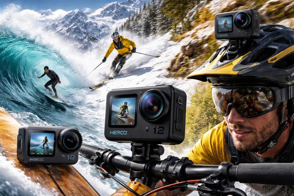 Caméras sport GoPro Hero 12, DJI Osmo Action pour filmer vos exploits ski, surf et VTT