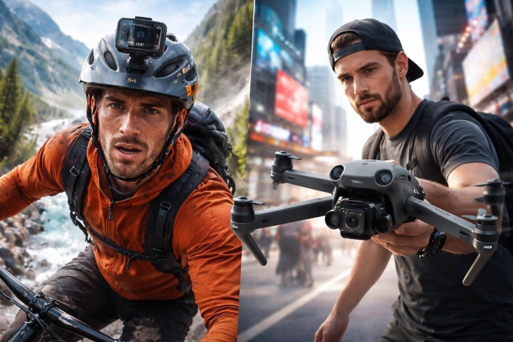 Marques caméras sportives et stratégies marketing avec ambassadeurs GoPro et DJI