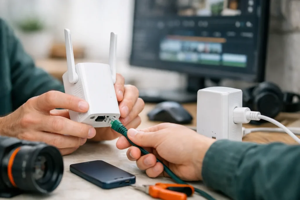 Répéteur wifi ou CPL : ramener le réseau au garage où l’on monte ses vidéos